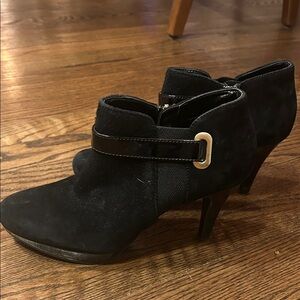 Bandolino Black Suede Ankle Booties